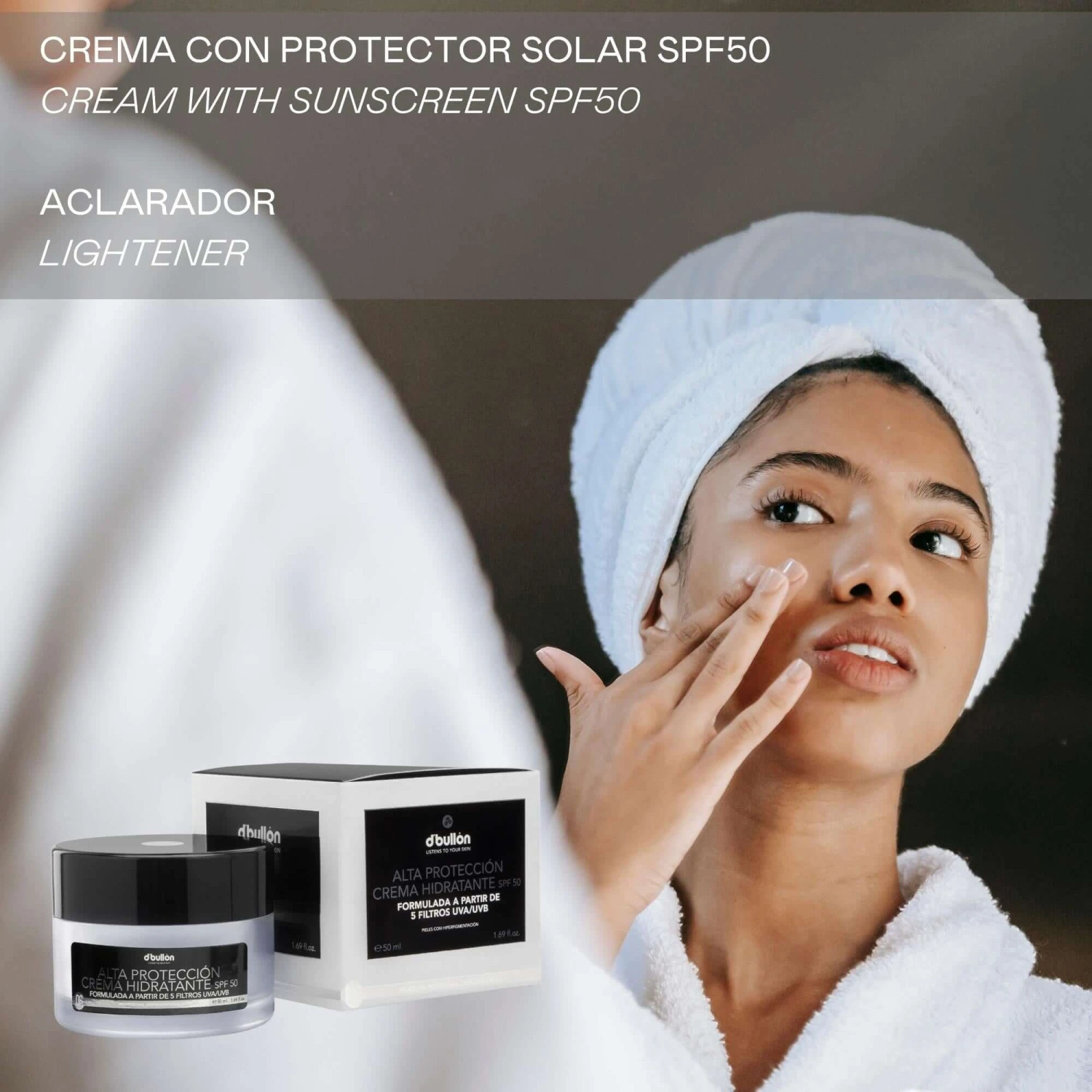 Crema Hidratante Facial Alta Protecci贸n SPF 50 - 50 Ml - Imagen 2