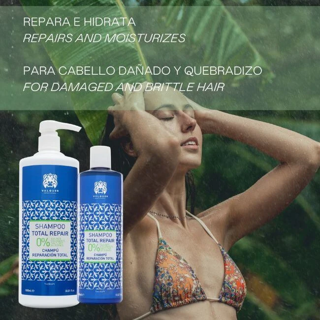 Pack Total Repair Para Cabellos Dañados - Champú, Mascarilla Y Acondicionador Bifásico - Imagen 5